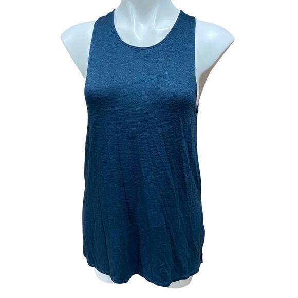 Aritzia Wilfred Free Split Hem Tank Top sz Small Teal - Picture 1 of 8